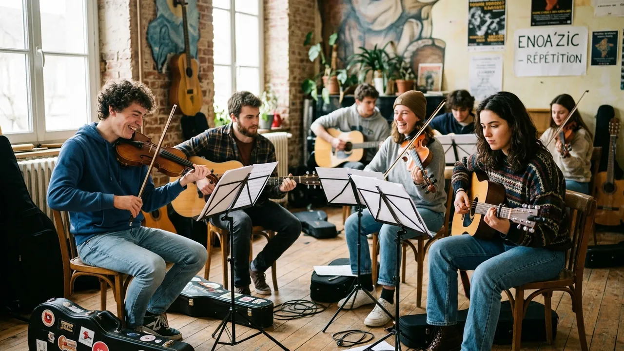 Répétition acoustique de l'ensemble instrumental ENOA